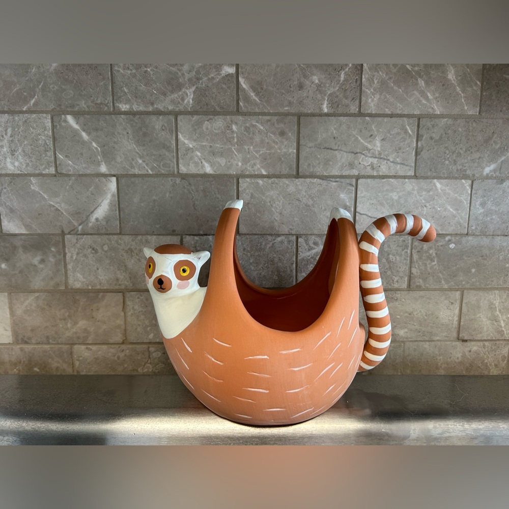 Ceramic Lemur Flower Pot